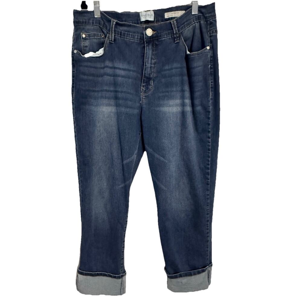 Angels Forever Young Everflex Capri Jeans Womens 14/32 Cuffed Stretch Blue